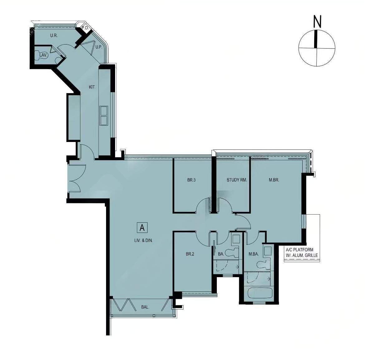 瓏珀山3房連套房及工作間 943-1103呎